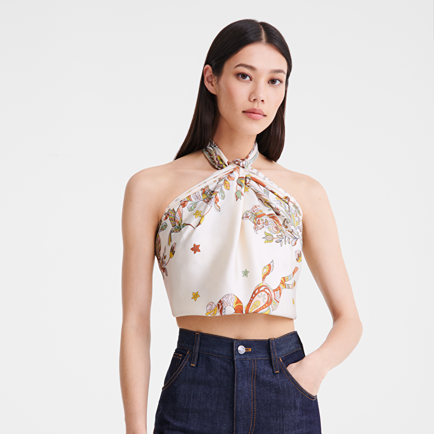 Resim Foret Longchamp Ipek Eşarp 90